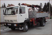 LKW mit Stirnkran